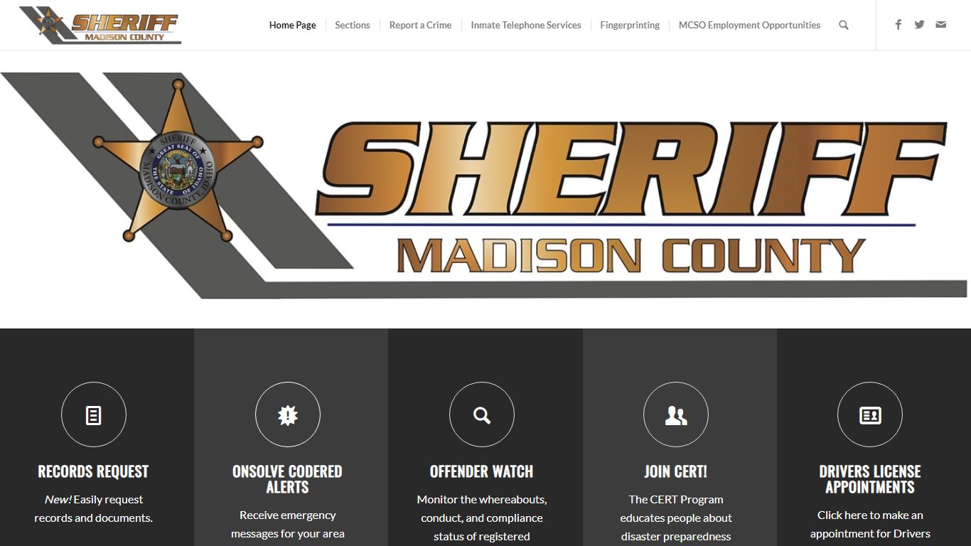 Home | Madison County Sheriff's Office | Rexburg, Idaho