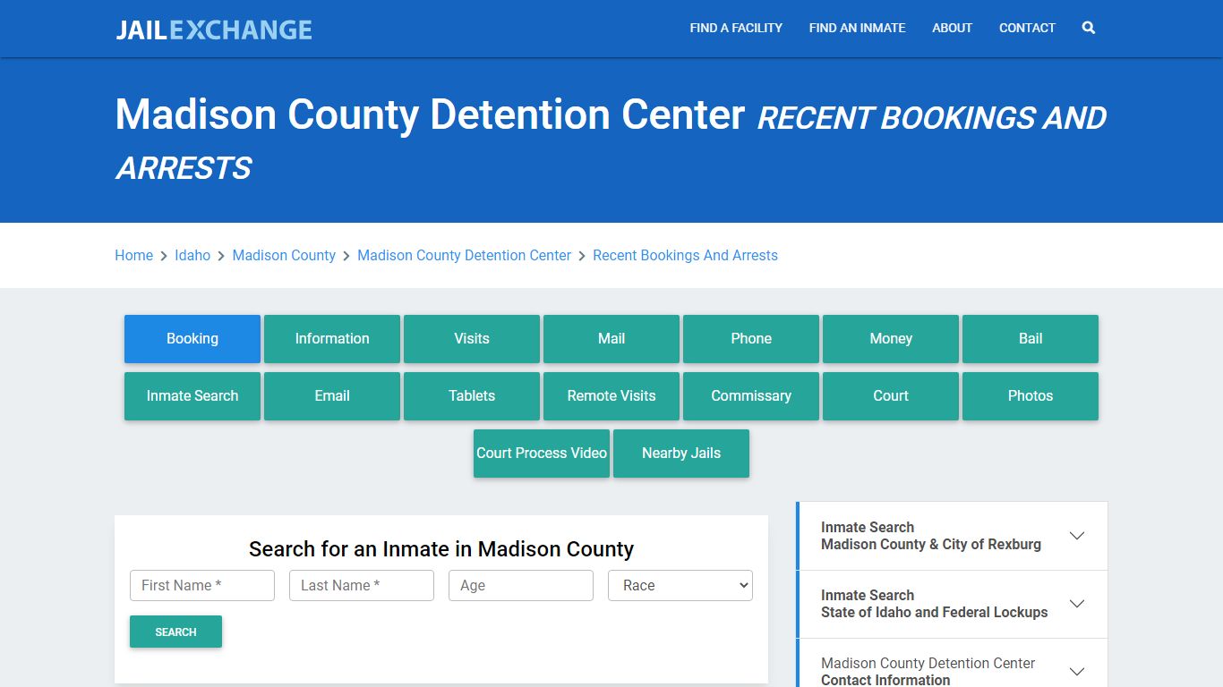 Madison County Detention Center Recent Bookings And Arrests - Jail Exchange